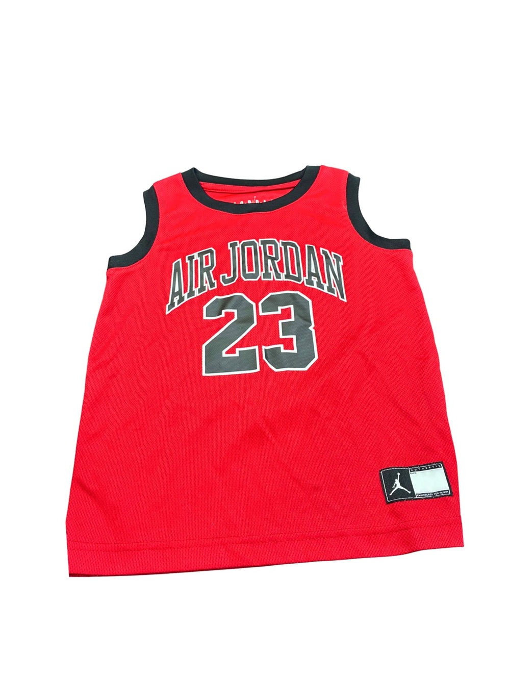 Air Jordan 23 Kids Basketball Jersey Red Black Size 6 Boys 5-6Y
